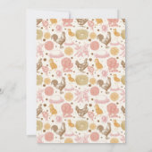 ベビーハッチチキンガール誕生のお知らせ 招待状 (裏面)