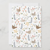 ベビーハッチングマンスーン鶏ベビーシャワー招待状 シーズンカード (裏面)