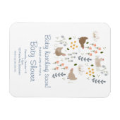 ベビーハッチングマンスーン鶏ベビーシャワー招待状 マグネット (横)