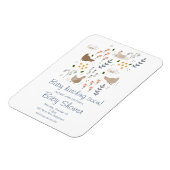 ベビーハッチングマンスーン鶏ベビーシャワー招待状 マグネット (左側)