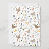 ベビーハッチングマンスーン鶏ベビーシャワー招待状 招待状 (裏面)