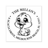 ベビーハッピーダックテーマ セルフインキングスタンプ (デザイン)