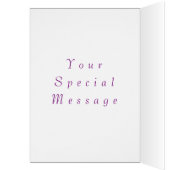 ベビーハッピーバースデーカード小さな女の子スイング (内側 (左))