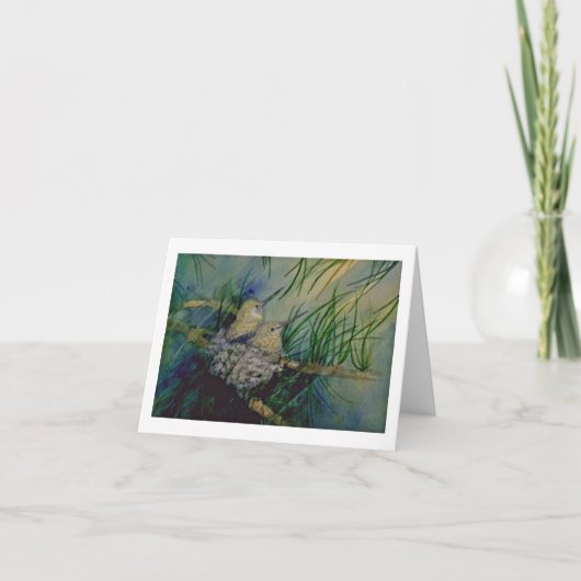 ベビーハミングバード ノートカード (正面)