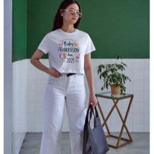 ベビーハリソンDue 2025 愛らしい妊娠 Tシャツ