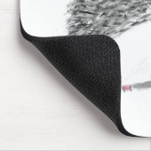 ベビーハリネズミかわいい動物の水色名 マウスパッド (コーナー)