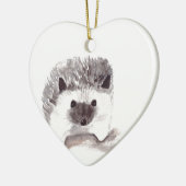 ベビーハリネズミヴィンテージウッドランド動物素朴なベビー セラミックオーナメント (左)