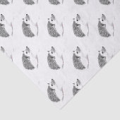 ベビーハリネズミ動物水色ブラックパターンキッズ 薄葉紙 (詳細)