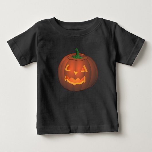 ベビーハロウィンシャツベビーカボチャの衣装シャツ ベビーTシャツ (正面)