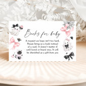 ベビーハロウィンピンク赤ちゃんシャワー用の本 エンクロージャーカード