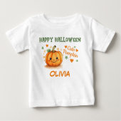 ベビーハロウィーンかわいいカボチャ ベビーTシャツ (正面)