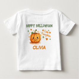 ベビーハロウィーンかわいいカボチャ ベビーTシャツ