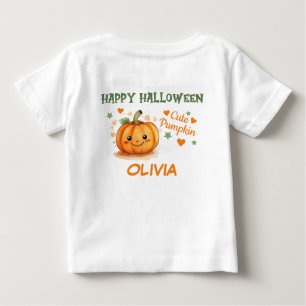 ベビーハロウィーンかわいいカボチャ ベビーTシャツ