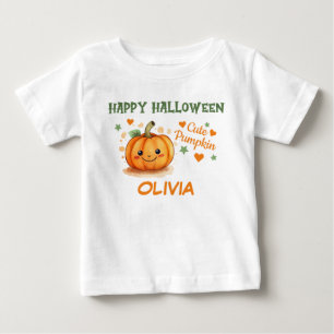 ベビーハロウィーンかわいいカボチャ ベビーTシャツ