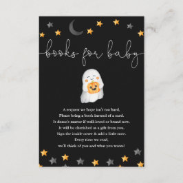 ベビーハロウィーン幽霊ベビースシャワー用の本 エンクロージャーカード