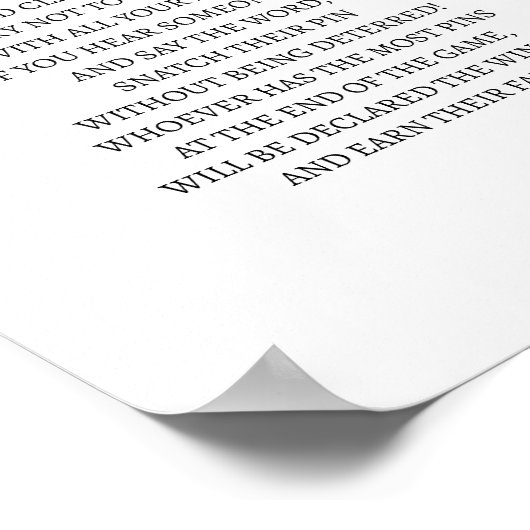 ベビーハロウィーン赤ちゃんシャワーゲームと言わない ポスター (角)