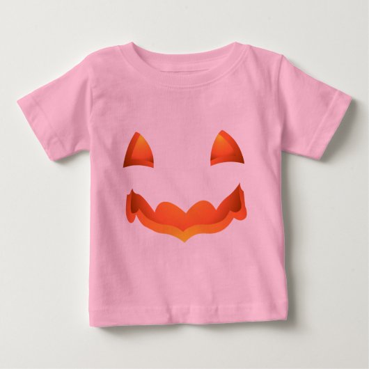 ベビーハロウィーンTシャツパンプキンベビーTシャツ ベビーTシャツ (正面)