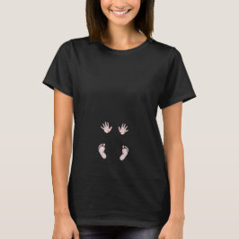 ベビーハンズ&足バイ妊婦のレスリーハーロー Tシャツ