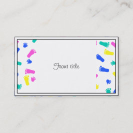 ベビーハンドプリントと足プリント 名刺