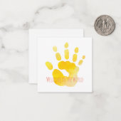 ベビーハンドプリントワールドウォーターカラーアートへようこそ ノートカード (正面/裏面インサイチュ)