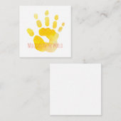 ベビーハンドプリントワールドウォーターカラーアートへようこそ ノートカード (正面/裏面)