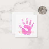 ベビーハンドプリントワールドウォーターカラーアートへようこそ ノートカード (正面/裏面インサイチュ)