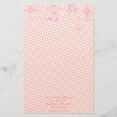 ベビーハートラトルアーガイルオンシーブックピンクチニードット 便箋 (正面)