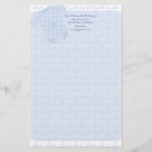 ベビーハートラトルアーガイルオンシーブベビーブルー 便箋 (正面)