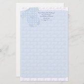 ベビーハートラトルアーガイルオンシーブベビーブルー 便箋 (正面/裏面)