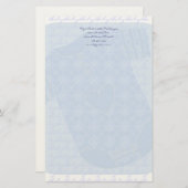 ベビーハートラトルアーガイルオンシーブベビーブルー 便箋 (正面/裏面)