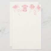 ベビーハートラトルオンシアーガイルーピンク 便箋 (正面/裏面)