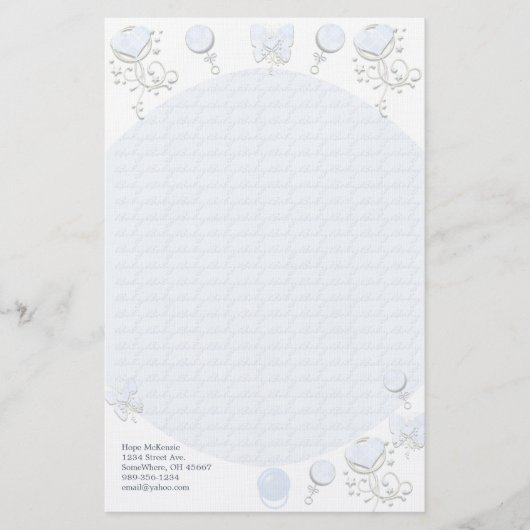 ベビーハートラトルオンシアーガイルーピンク 便箋 (正面)