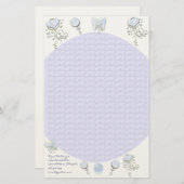 ベビーハートラトルラベンダー 便箋 (正面/裏面)