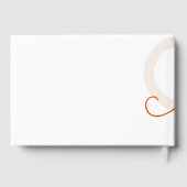 ベビーハート |秋焼けオレンジの花模様スクリプト ゲストブック (裏面)