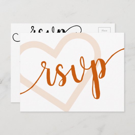 ベビーハート |秋焼けオレンジの華やかな反応 ポストカード (正面/裏面)