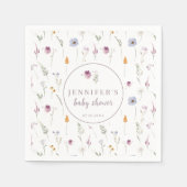 ベビーバイオレット開花シャワー紙ナプキン スタンダードカクテルナプキン (正面)