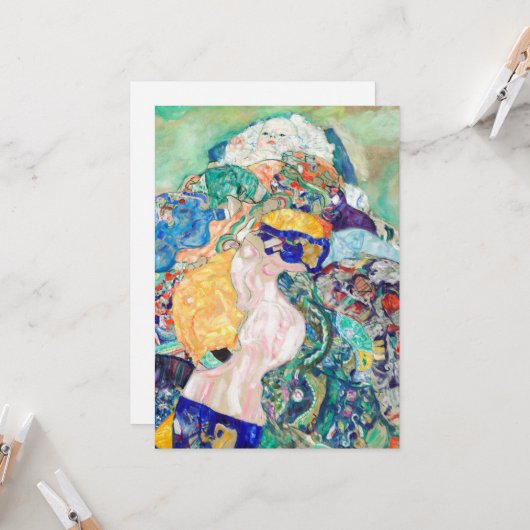 ベビーバイグスタフクリムト絵画のアートワーク カード (正面/裏面インサイチュ)