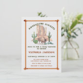 ベビーバイソンバッファローウエスタンランドスケープベビーシャワー 招待状 (スタンド正面)