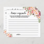 ベビーバイリンガルカード用ピンクタイムカプセルアドバイス (正面/裏面)