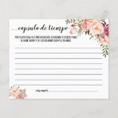 ベビーバイリンガルカード用ピンクタイムカプセルアドバイス (裏面)