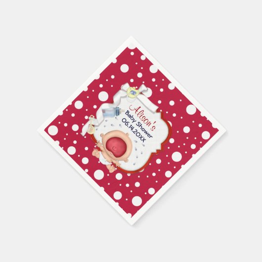 ベビーバウリングベビーおもしろいシャワー紙ナプキンス スタンダードカクテルナプキン (角)