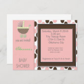 ベビーバギーシャワー招待状 招待状 (正面/裏面)