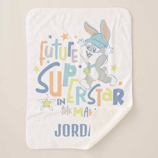 ベビーバグBUNNY™未来のスーパースターのトレーニング シェルパブランケット (正面)