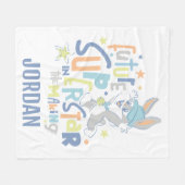 ベビーバグBUNNY™未来のスーパースターのトレーニング フリースブランケット (正面(横))