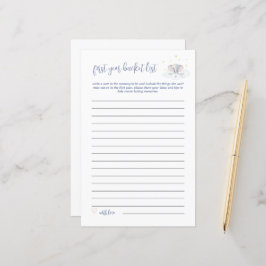 ベビーバケットリストゲーム象ベビーシャワーブルー