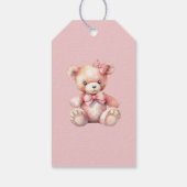 ベビーバスケットパステルピパーソナライズされたンク ギフトタグ (裏面)