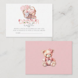 ベビーバスケットフローラベビーシャワーおむつラッフル エンクロージャーカード