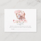 ベビーバスケットフローラベビーシャワーおむつラッフル エンクロージャーカード (正面)