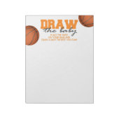 ベビーバスケットボールベビーシャワーゲームパックを描画する ノートパッド (回転)