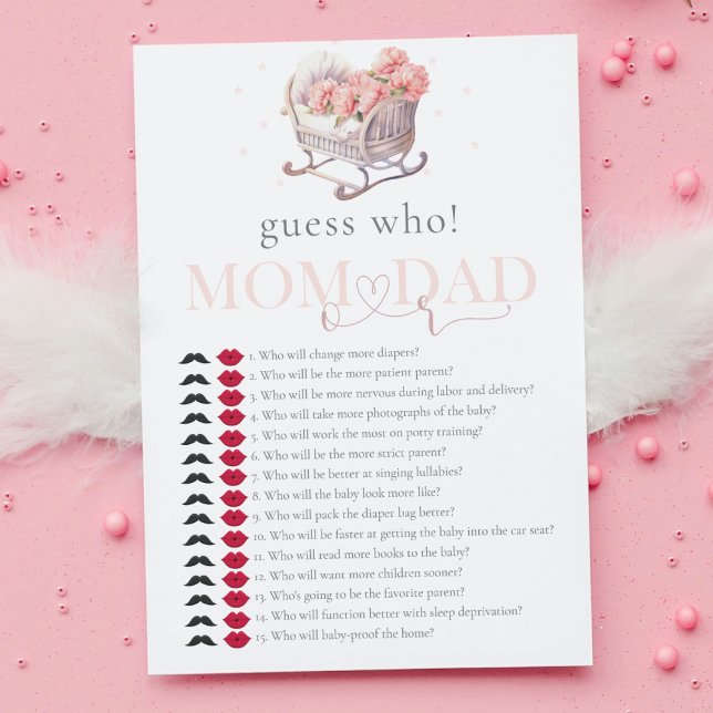 ベビーバスケット赤ちゃんシャワー誰がゲーム (クリエイターアップロード済み)